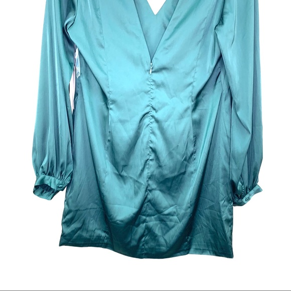 Ryse The Label Green Amanda Satin Cutout Dress - Picture 9 of 12